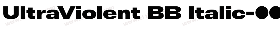 UltraViolent BB Italic字体转换